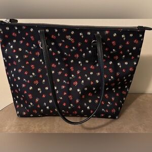 Lauren, Ralph Lauren canvas Black Floral shoulder Bag